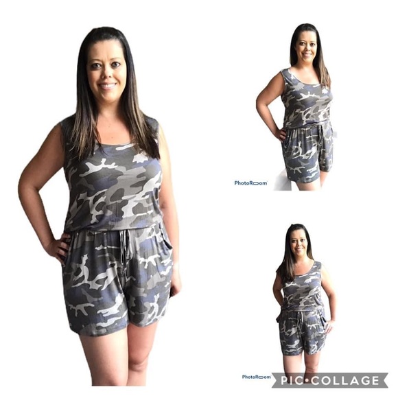 Camo romper with pockets - Picture 4 of 6
